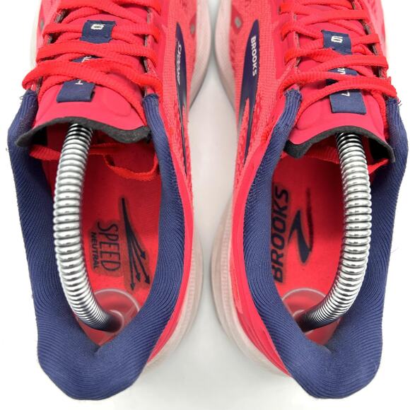 Brooks Launch 9 Running Shoes Womens Size 9 Pink Navy Speed Neutral Athletic - Picture 7 of 9